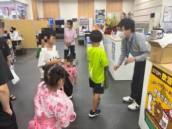 七夕にて近所の子供との交流しました！